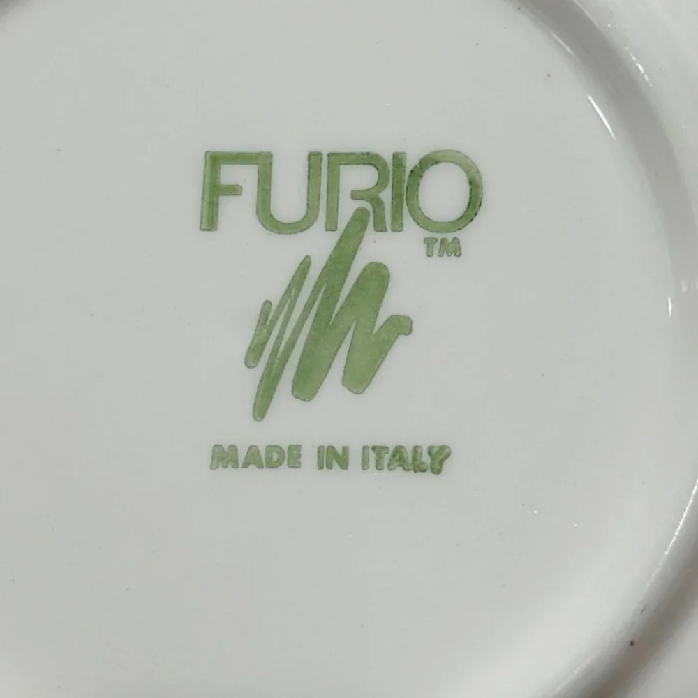 Furio Stoneware Purple Swirl Salad Plates Set of 3 Made in Italy 8 Inch Vintage